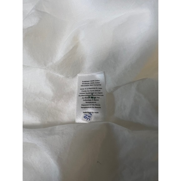 Talbots Plus Dress with Embroidered Neckline White and Black 14W - Picture 5 of 5